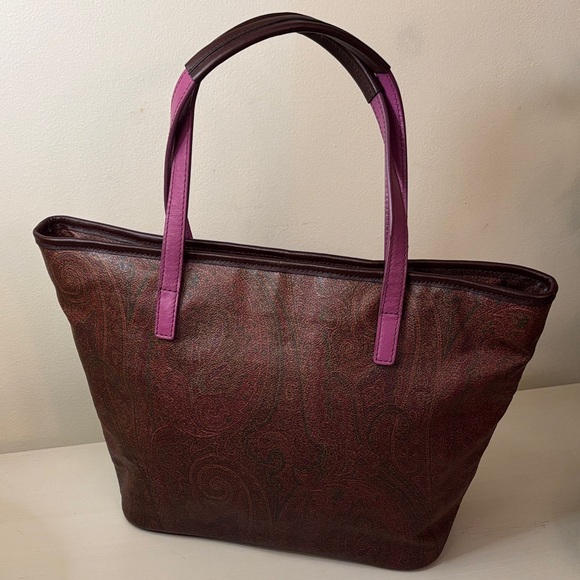 ETRO ZIPPER TOP TOTE PAISLEY